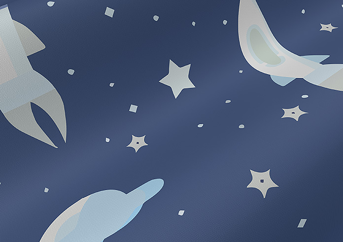 Blast Off, Celestial Blue - Twist&Fit Roller Blind - Image 4